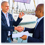 A buyer purchasing a boat from a seller