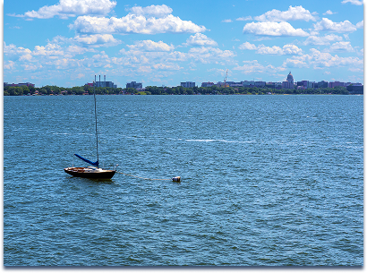 Boat in Madison lake